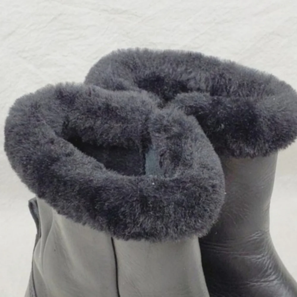 Zara fur top winter boots Size 34